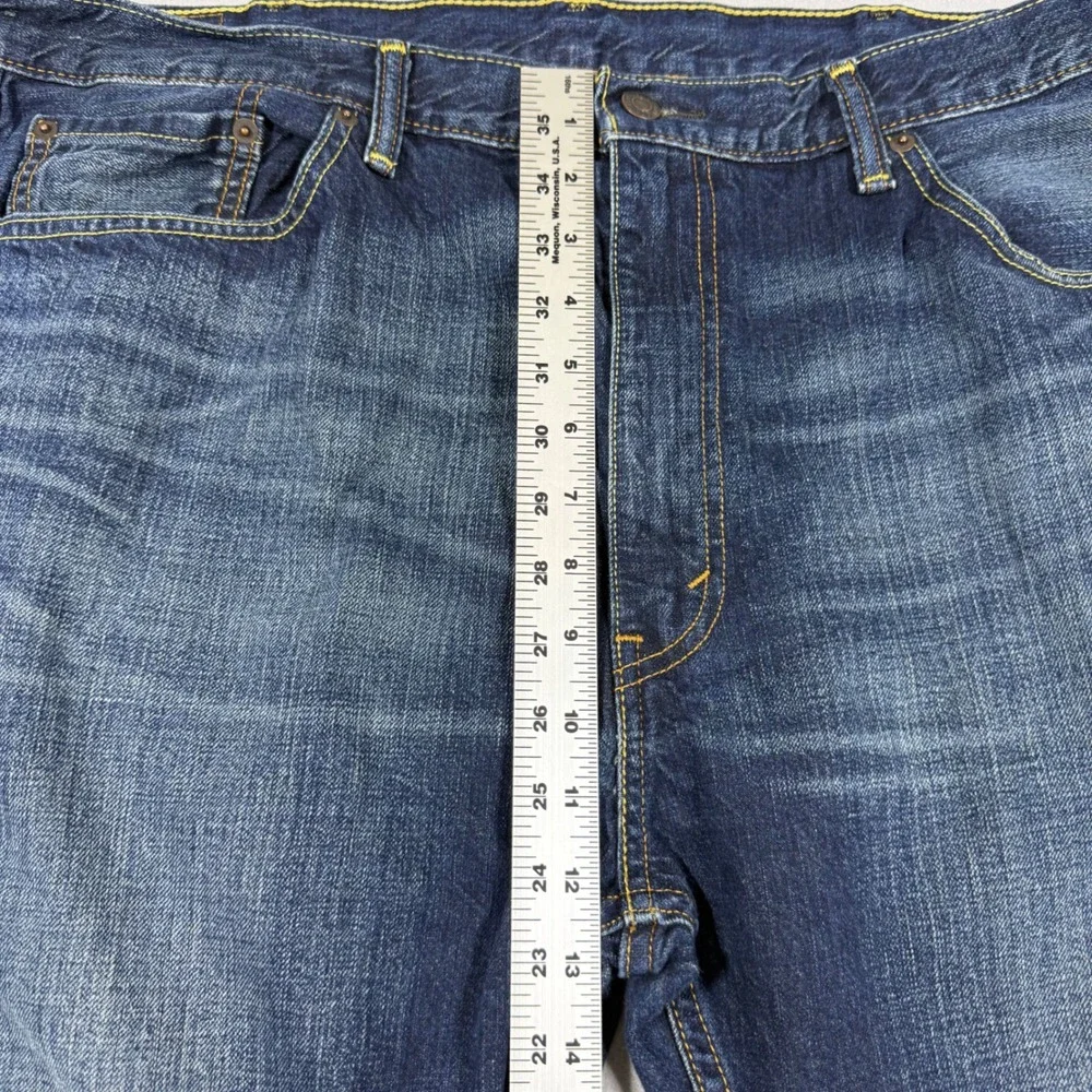 Levis 505‎ Regular Fit Jeans Mens 40x30 Dark Wash Straight Leg Blue Denim Pants
